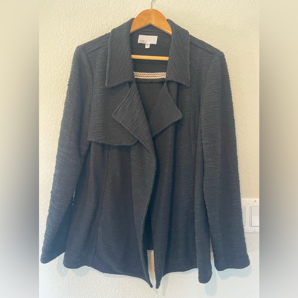 Women’s DR2 Textured Lightweight Knit Blazer in Black